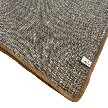 Alfombra rustica bordes cuerina 90 x 1,90